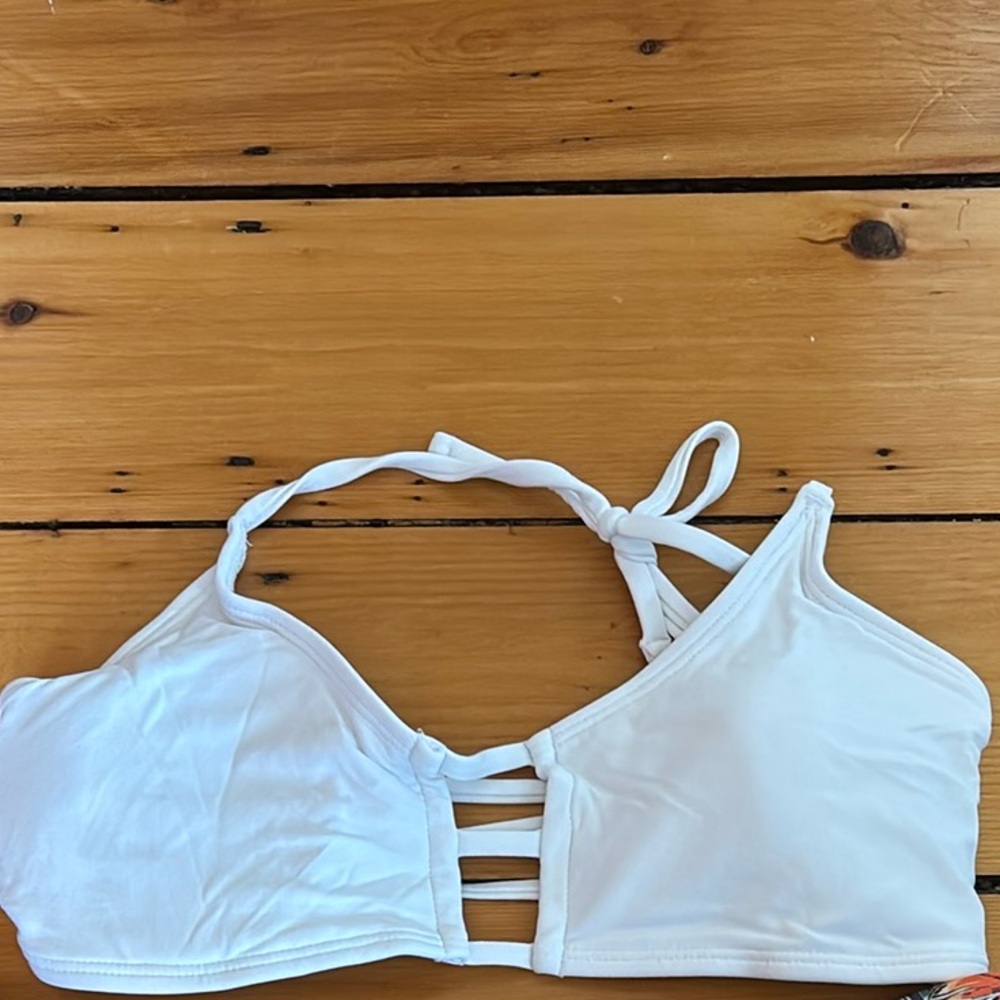 White bikini halter top